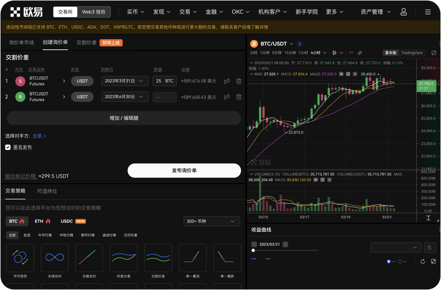 如何查看比特币不同时间周期的K线
